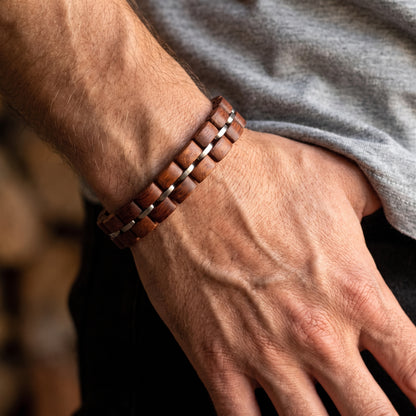 Luxury Natural Rosewood Bracelet - B-187 | Men's - Overpowered Accessories