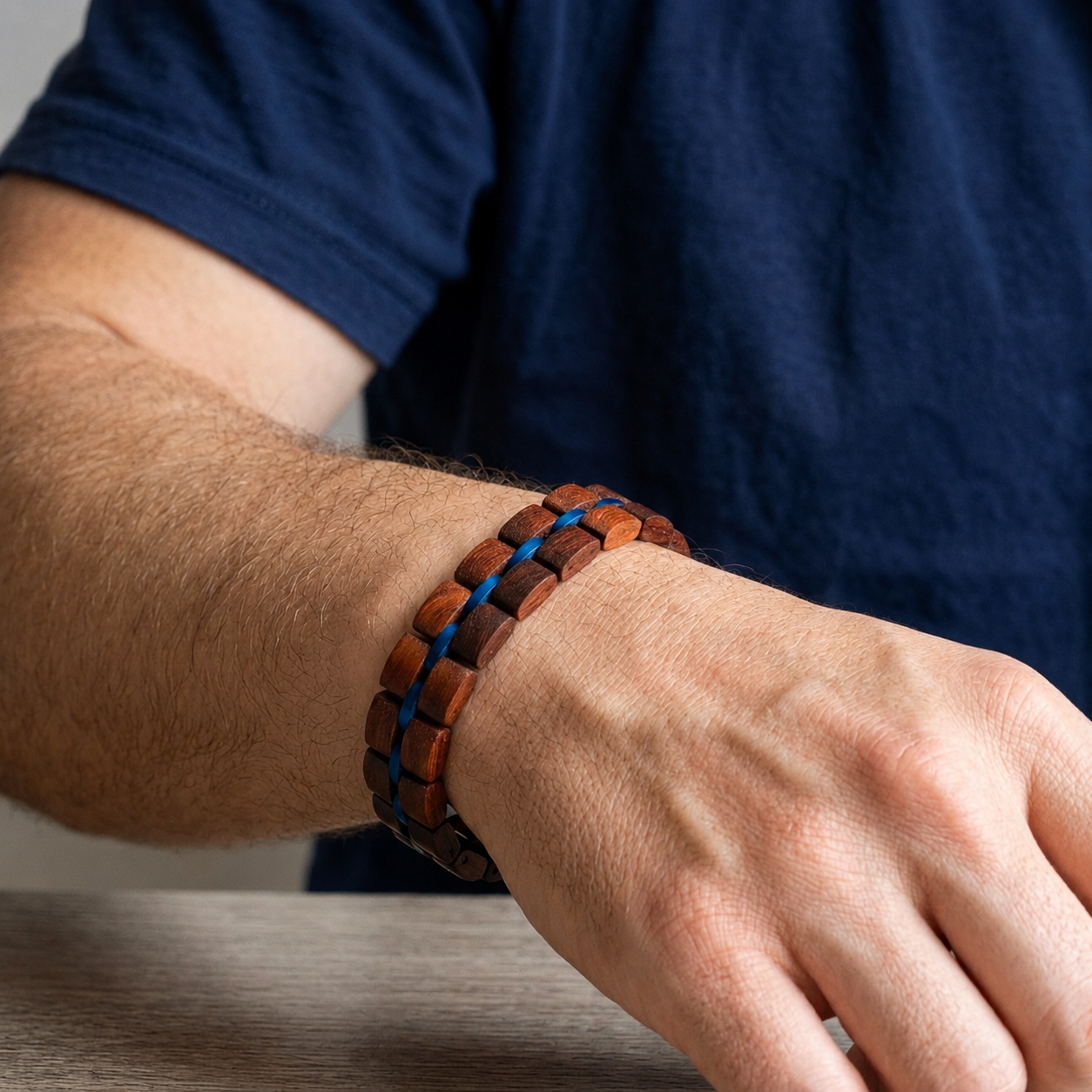 Luxury Natural Rosewood Bracelet - B-189 | Men's - Overpowered Accessories