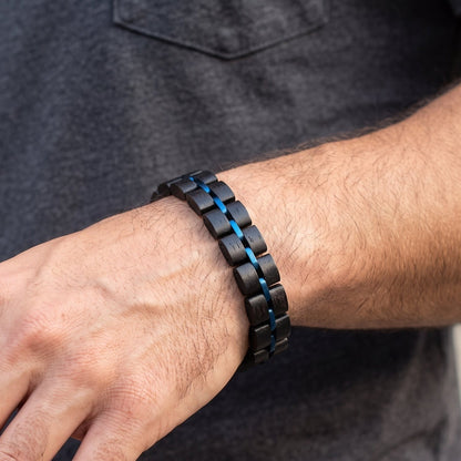 Premium Handmade Natural Ebony Wood Bracelet - B-66 | Men's - Overpowered Accessories