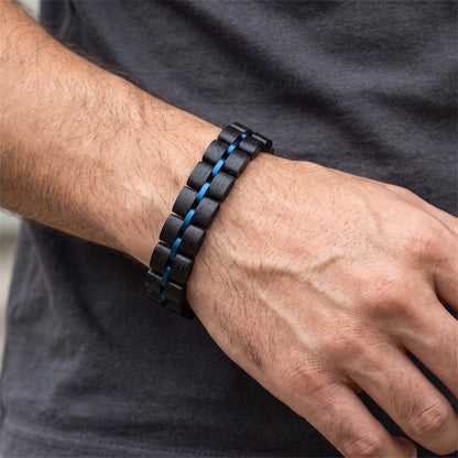 Premium Handmade Natural Ebony Wood Bracelet - B-66 | Men's - Overpowered Accessories