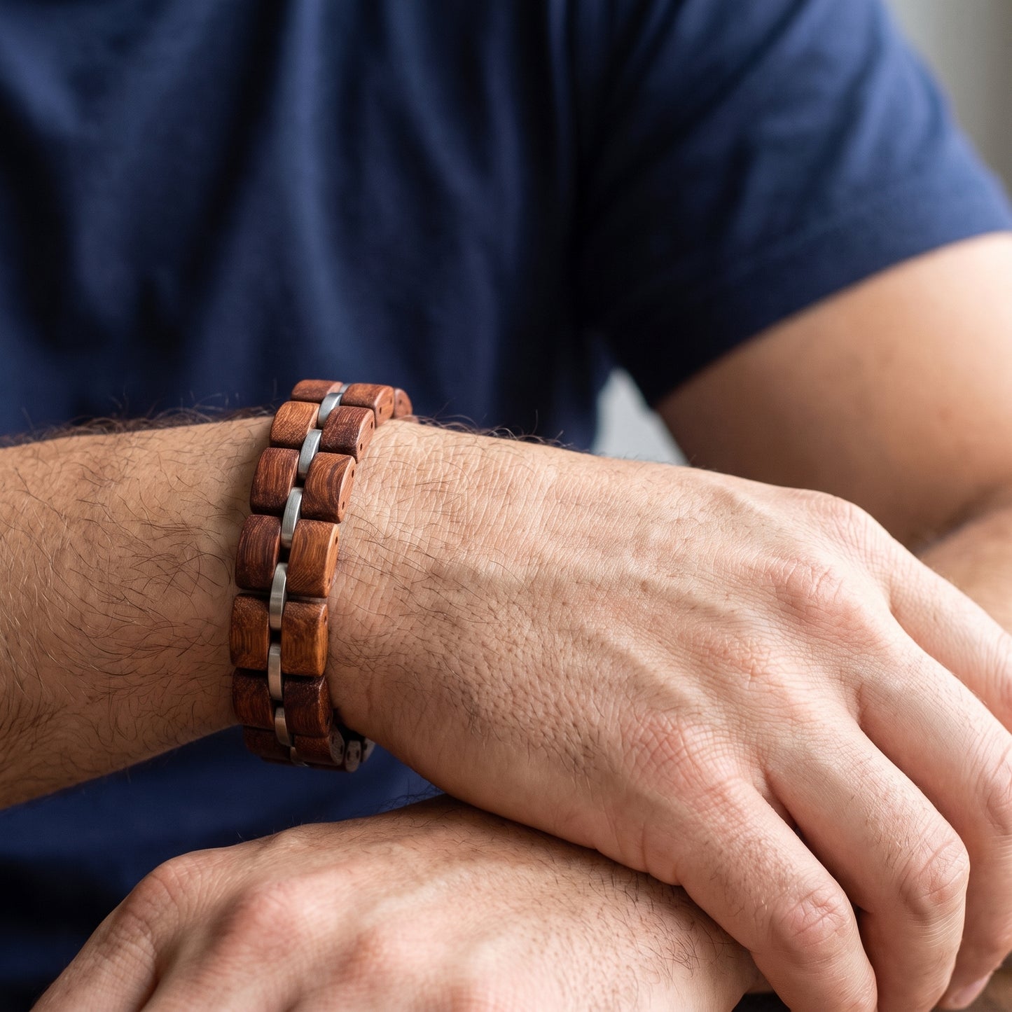 Luxury Natural Rosewood Bracelet - B-187 | Men's - Overpowered Accessories